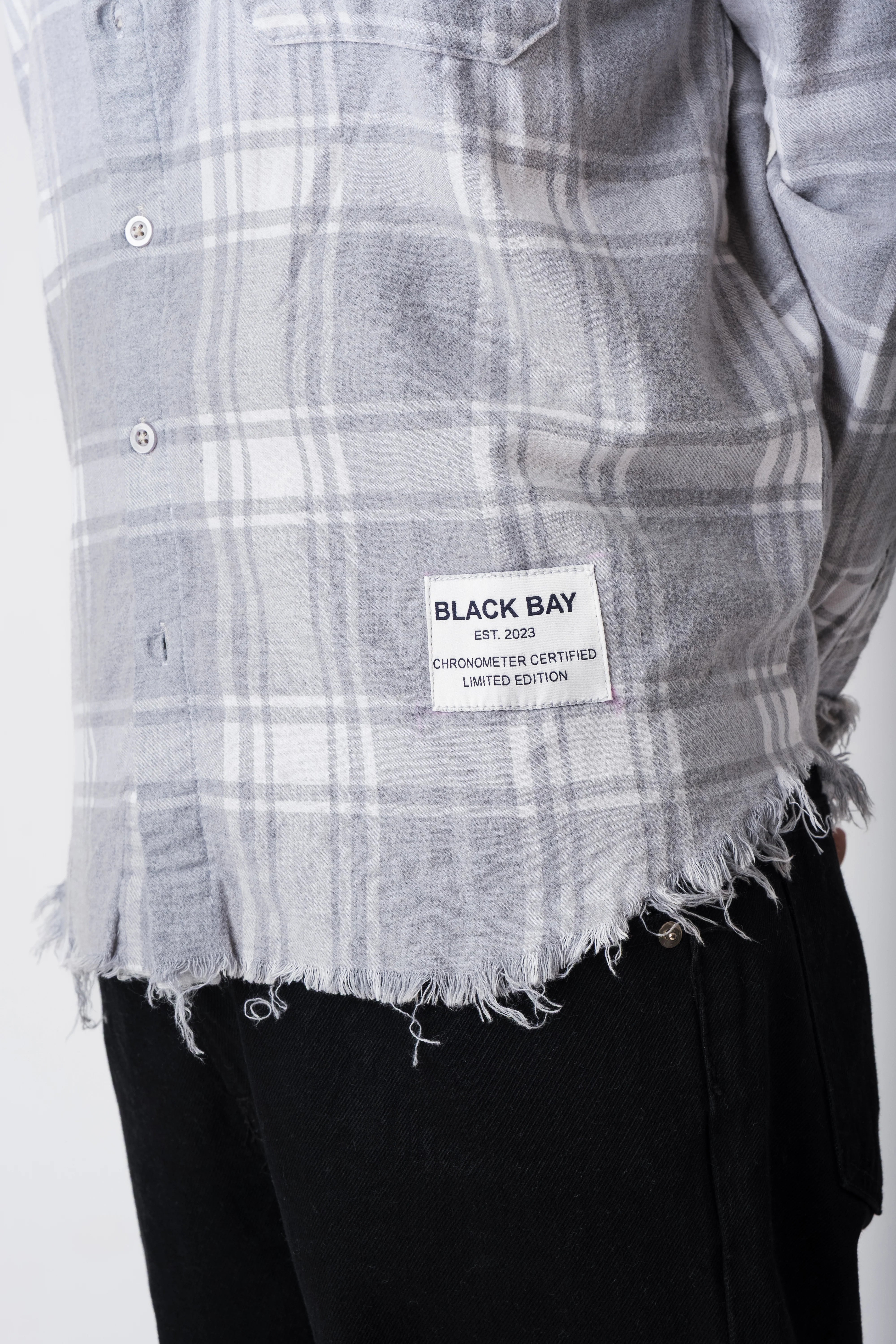 THE RUIN DISTRESSED PLAID SHIRT