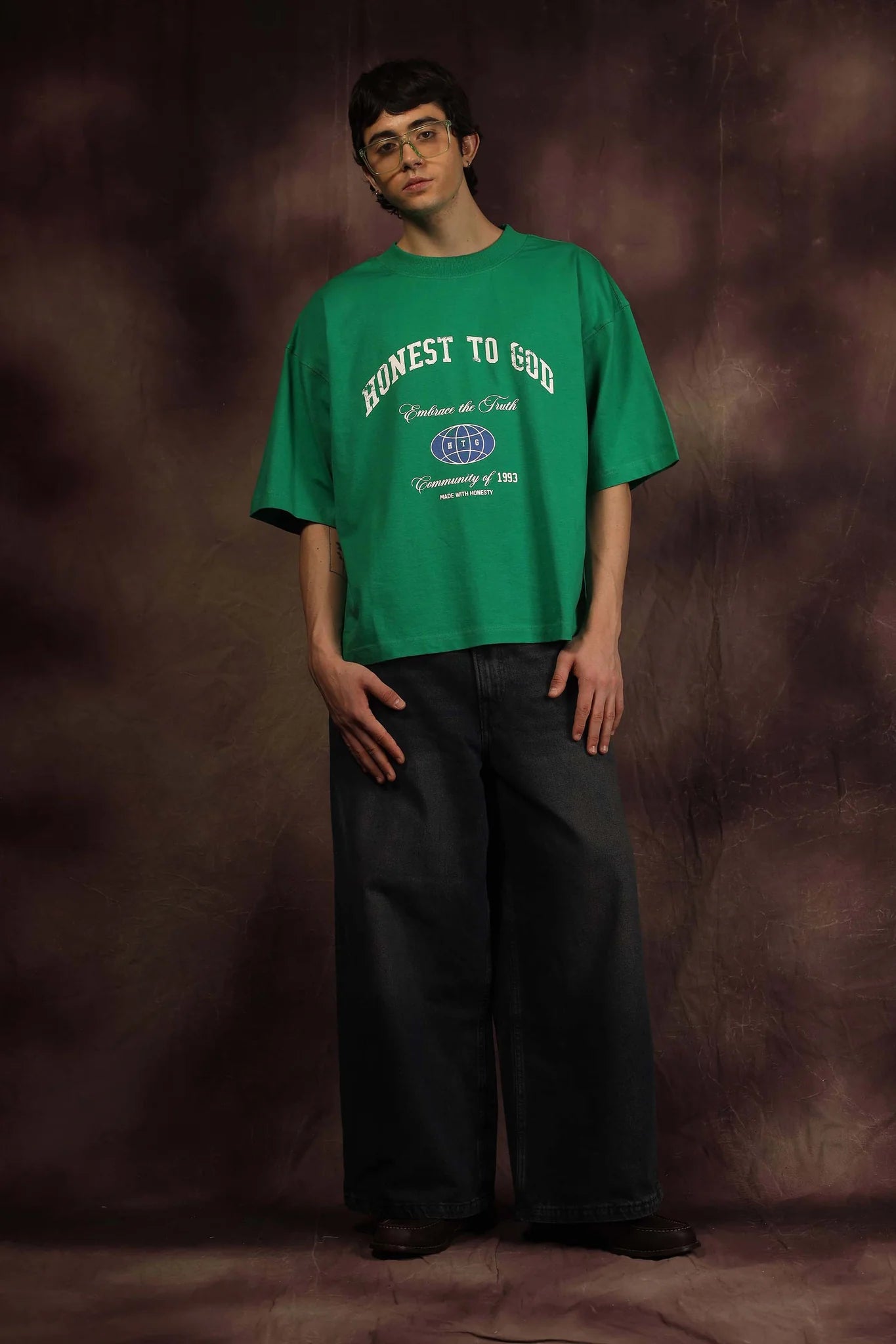 Community Green Box Fit Tee