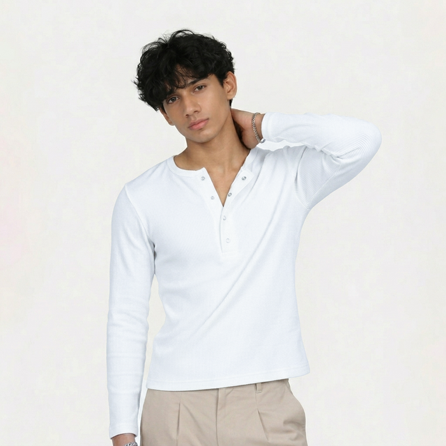 Core White Henley