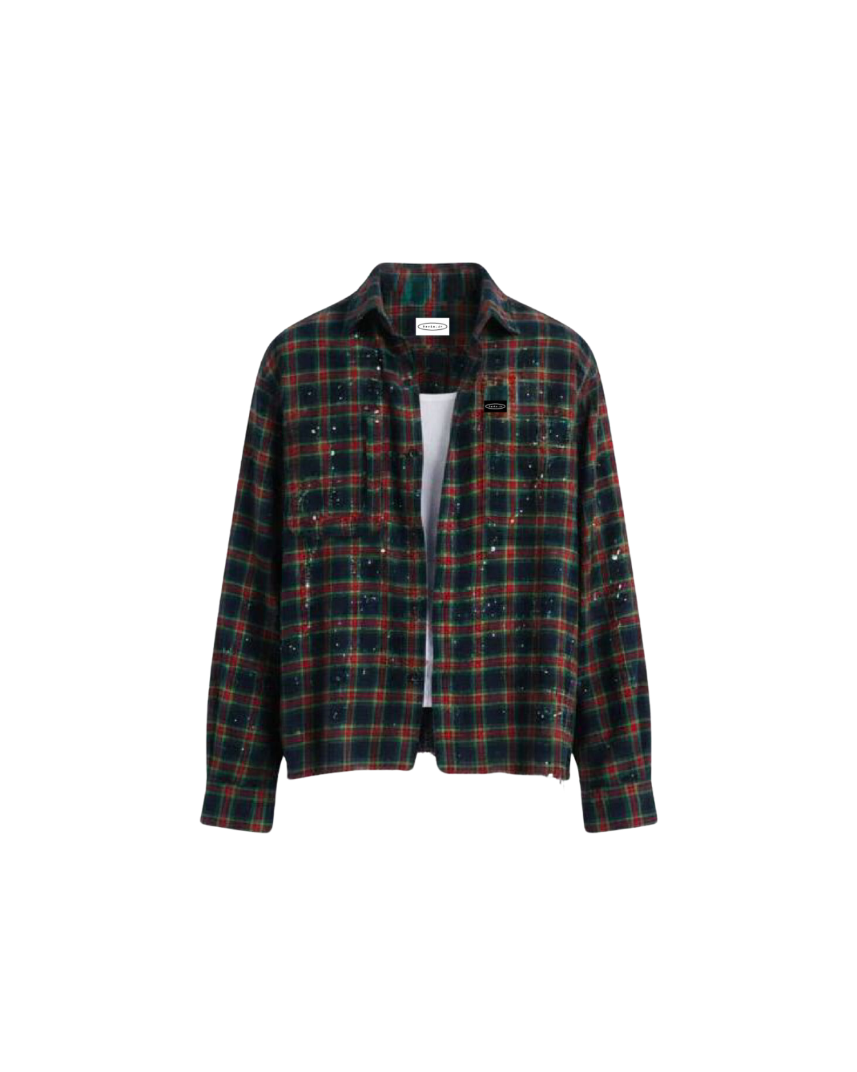 Customised flannel crop shirt