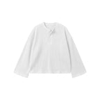 White Waffle Henley