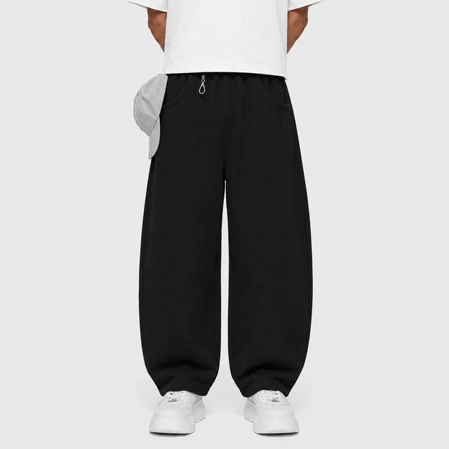 Black Utility Baggy Sweatpants