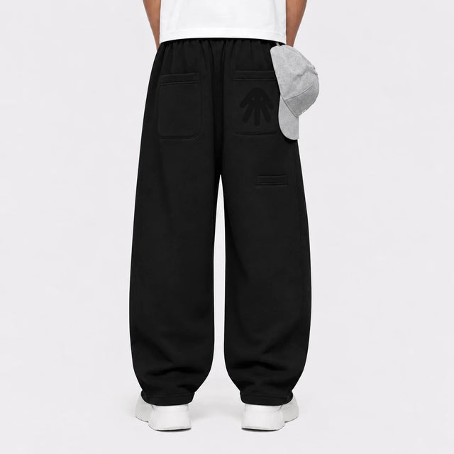 Black Utility Baggy Sweatpants