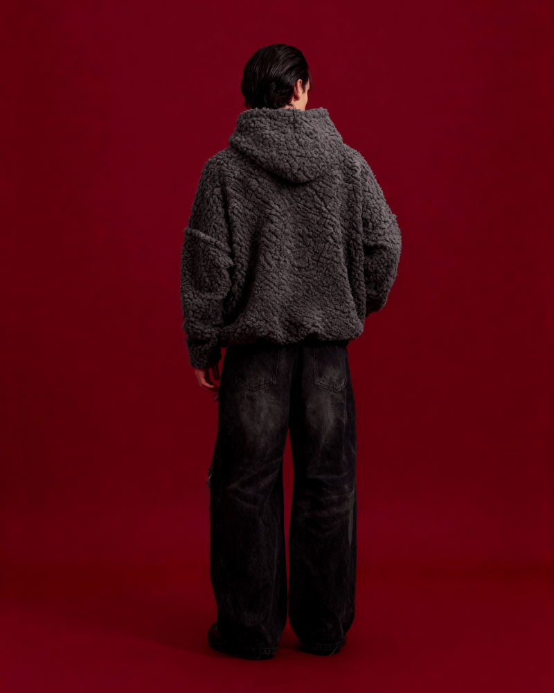 Polar Fleece Hoodie - Vintage Grey