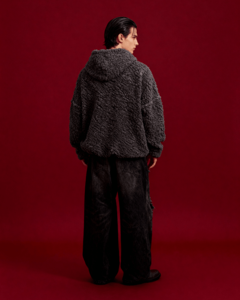 Polar Fleece Hoodie - Vintage Grey