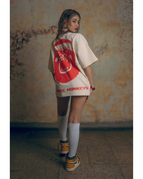 Unisex Beige Zipper Tee