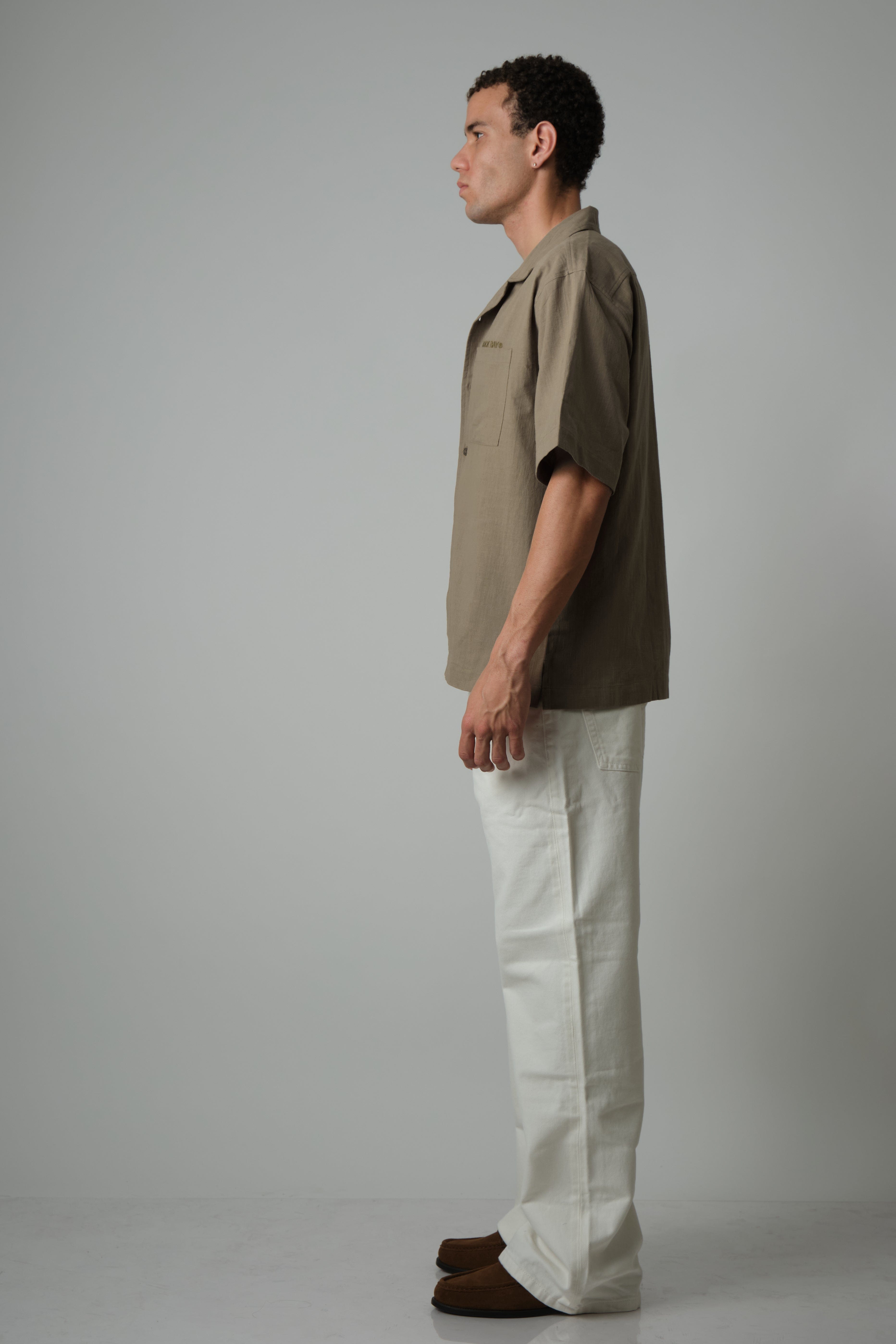OLIVE LINEN SHIRT