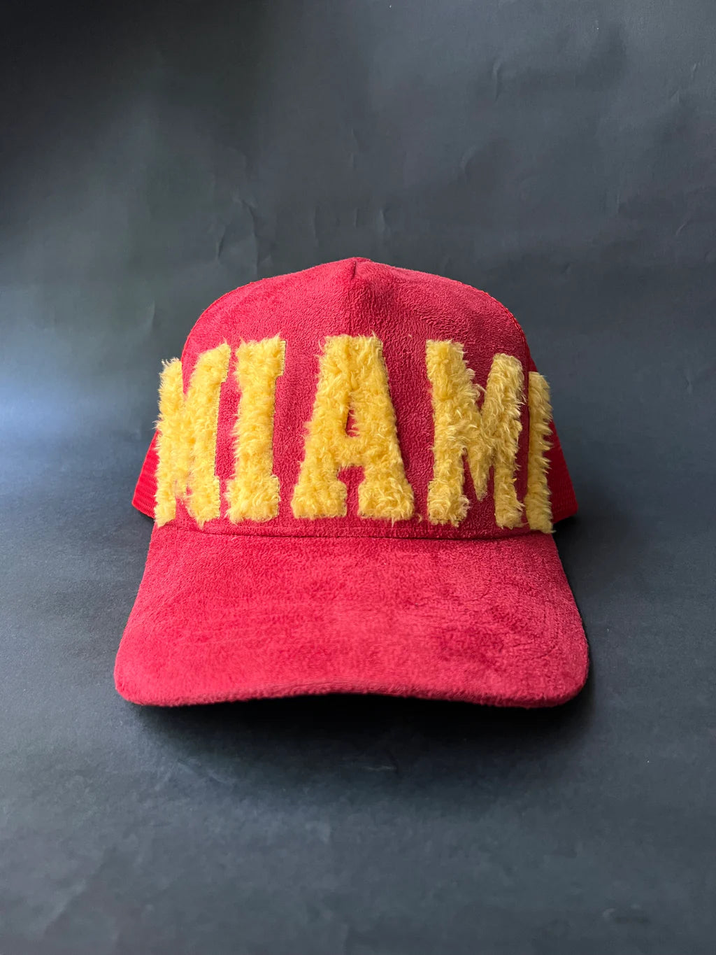 MIAMI - Red Suade Trucker Cap