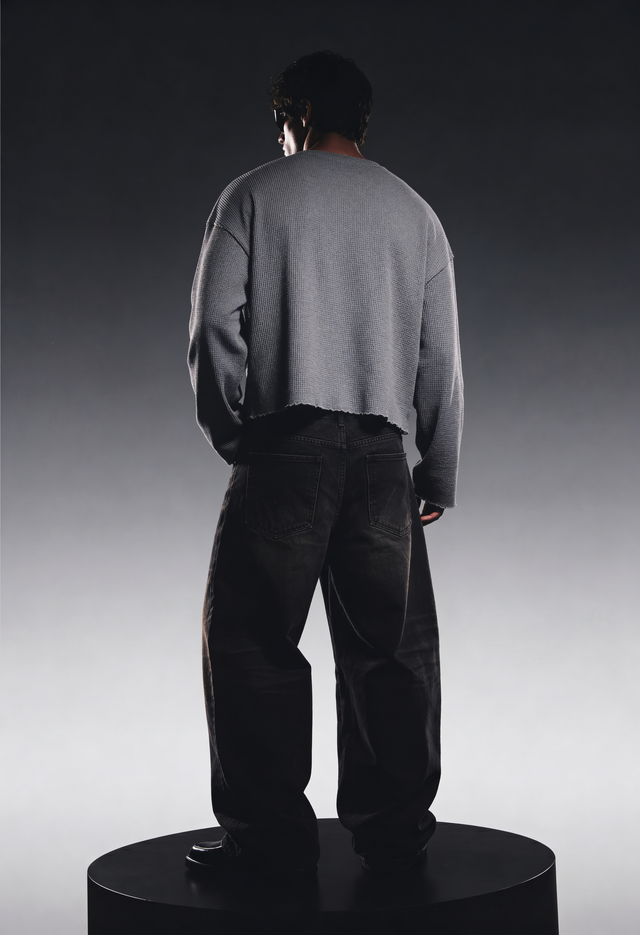 ASHFALL GREY ESSENTIAL WAFFLE