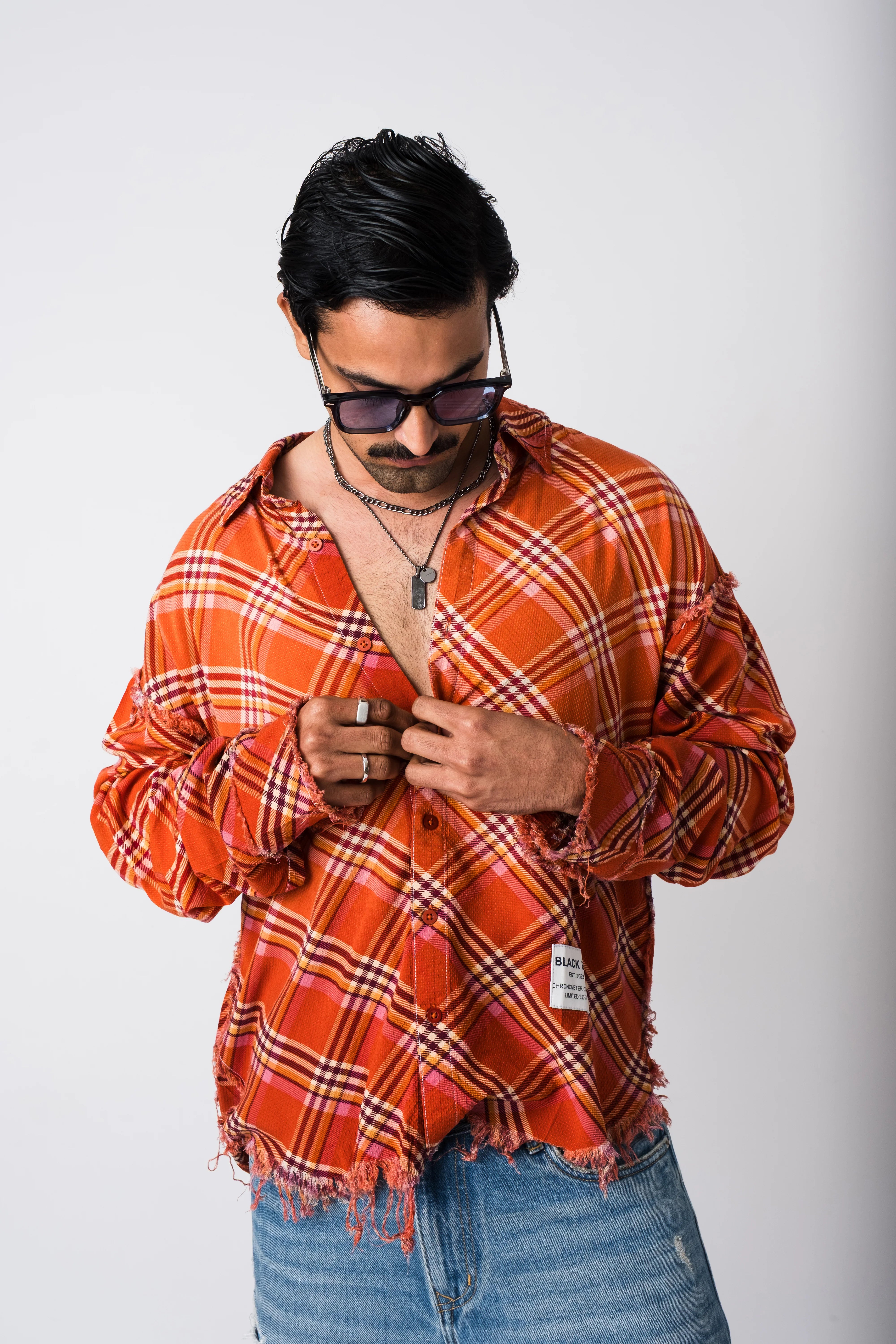 THE RIOT RAW EDGE PLAID SHIRT