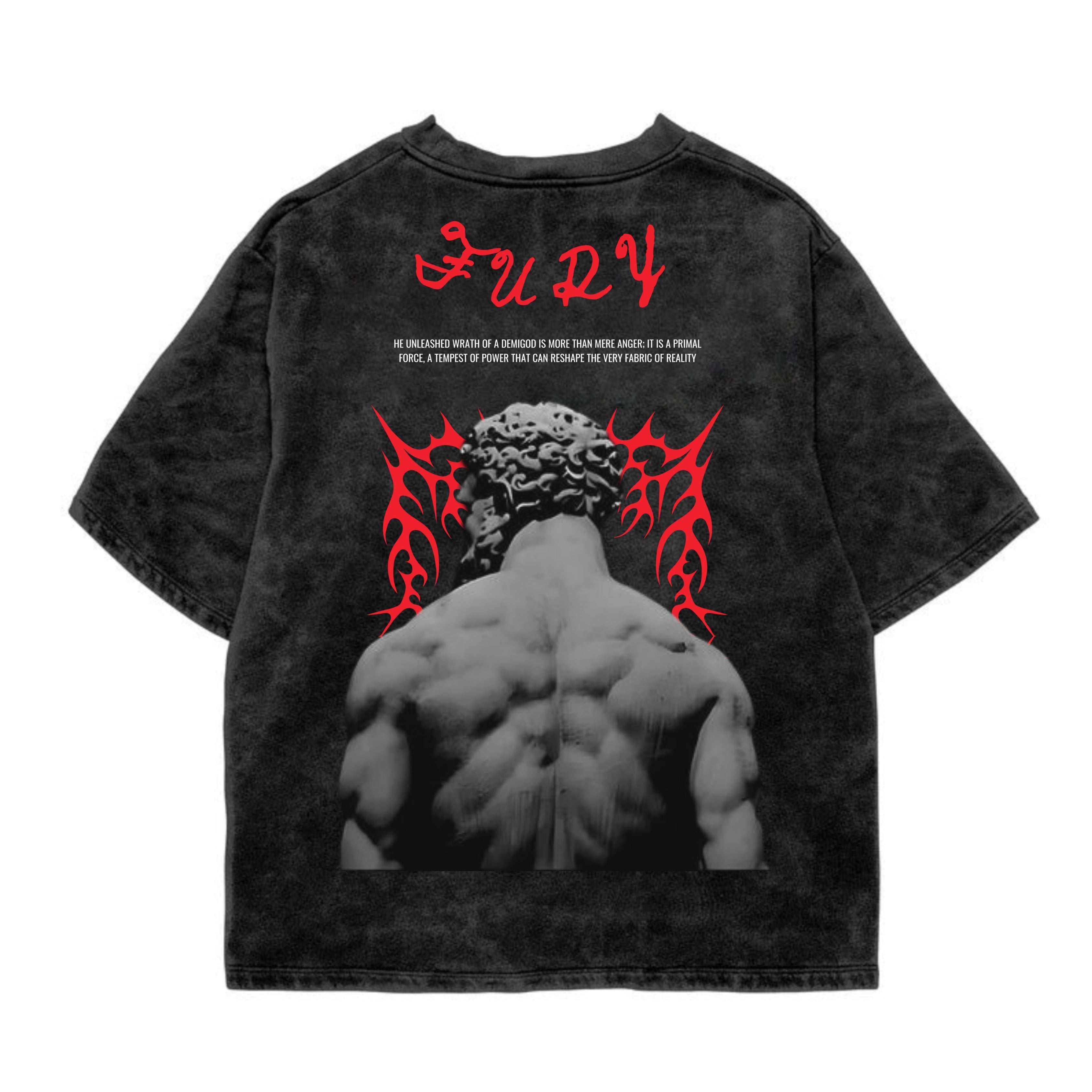 Fury Acid Wash Oversized Tee