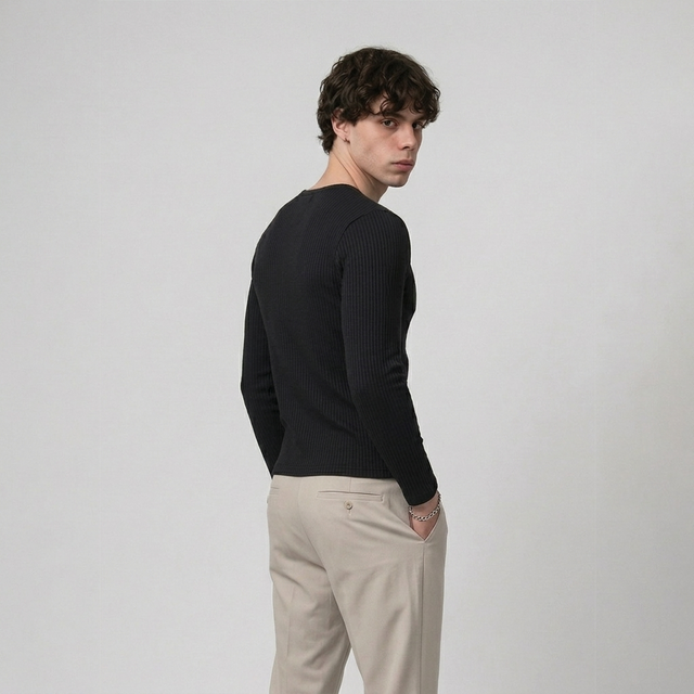 Core Black Henley