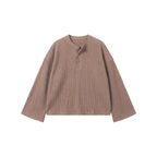 Beige Waffle Henley