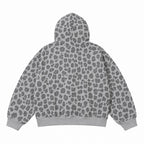 Grey Leopard Zip Hoodie