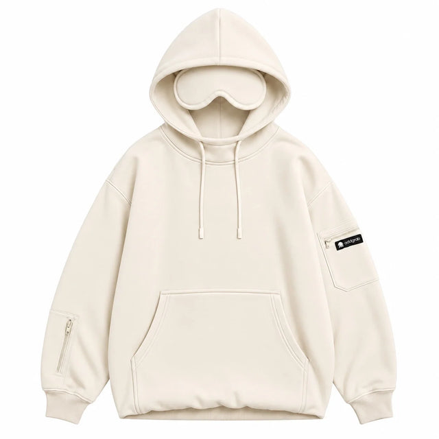 Cream Eye Mask Hoodie