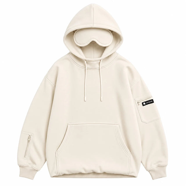 Cream Eye Mask Hoodie