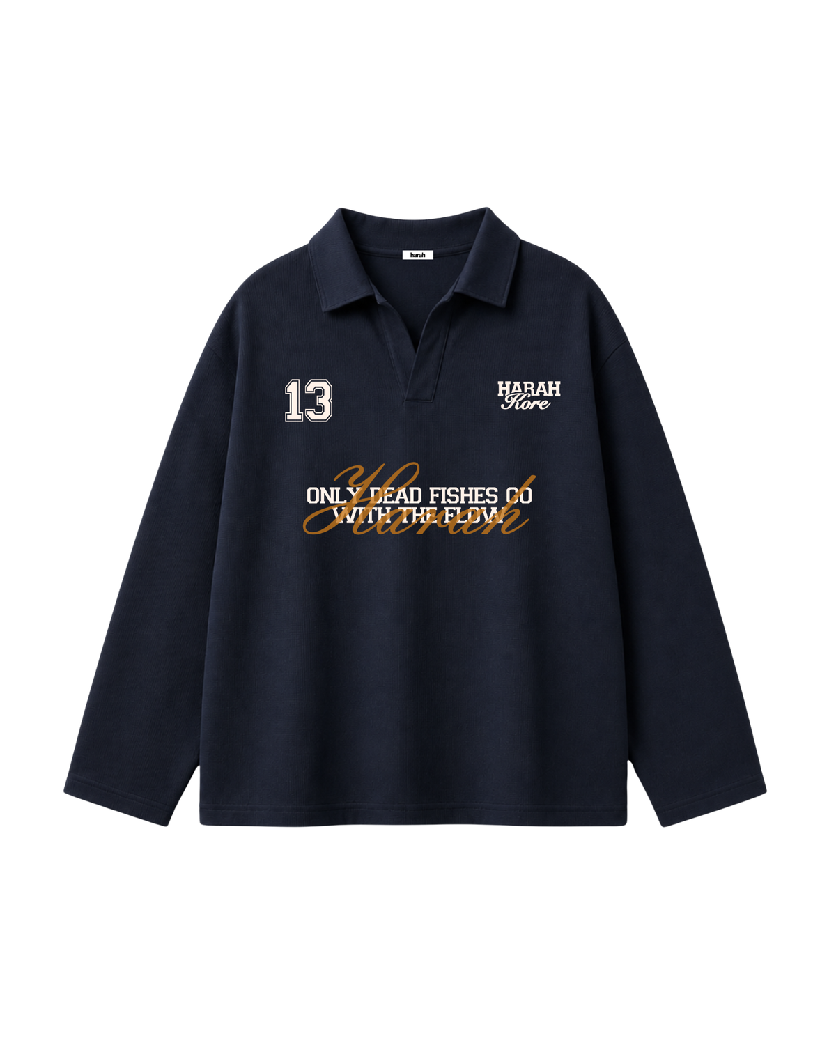 Harah Dead Fish Polo Navy Blue
