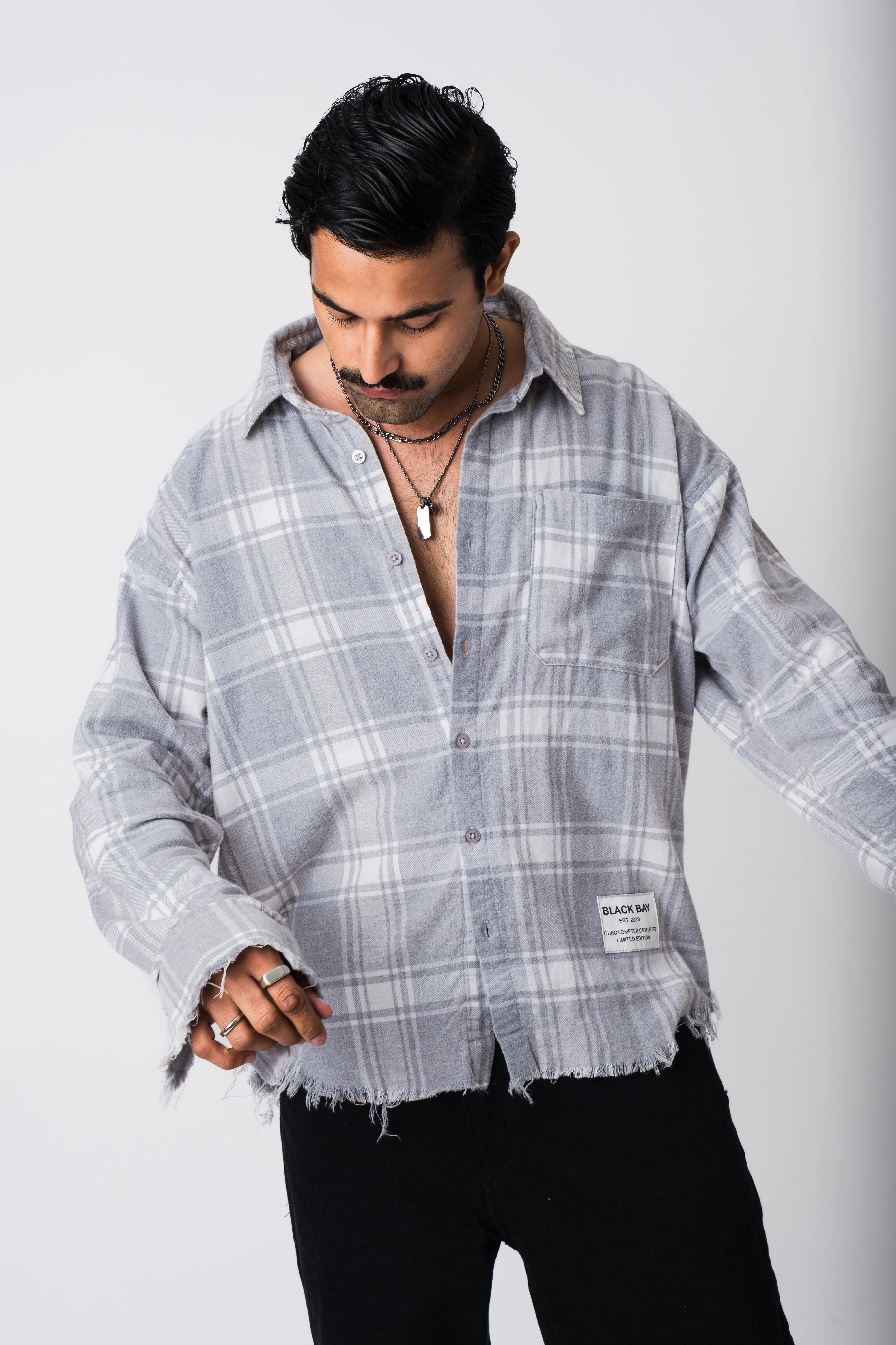 THE RUIN DISTRESSED PLAID SHIRT