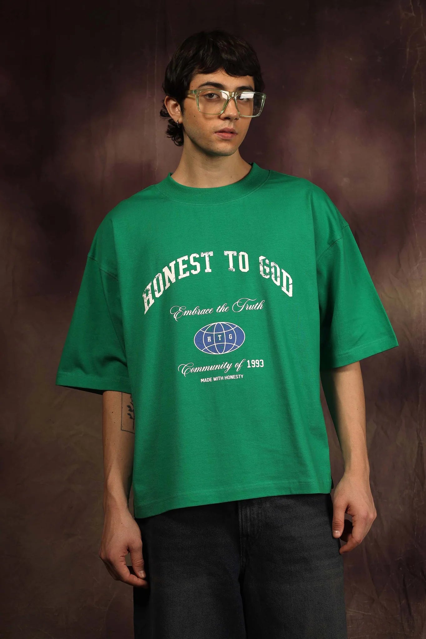 Community Green Box Fit Tee