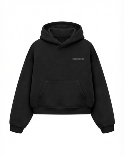 BLACK BASIC HOODIE - COLD 001