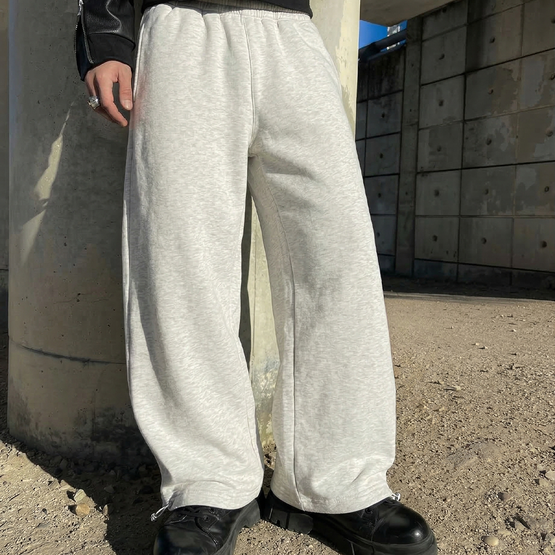 Record Baggy Black Sweatpants
