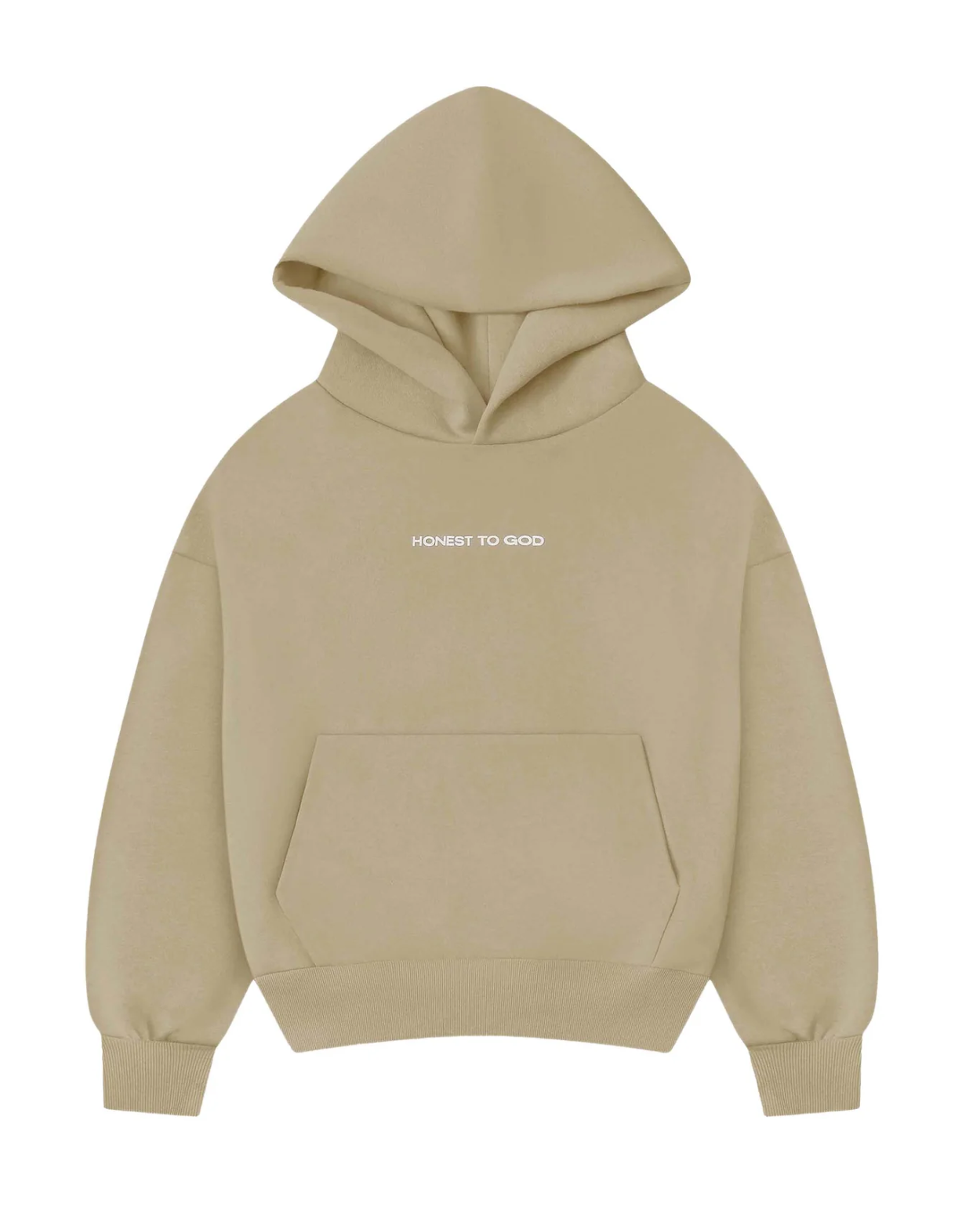 Khaki Cream Box Fit Hoodie