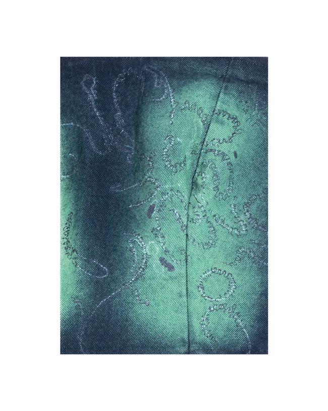 LUSH GREEN CORSET / DENIM