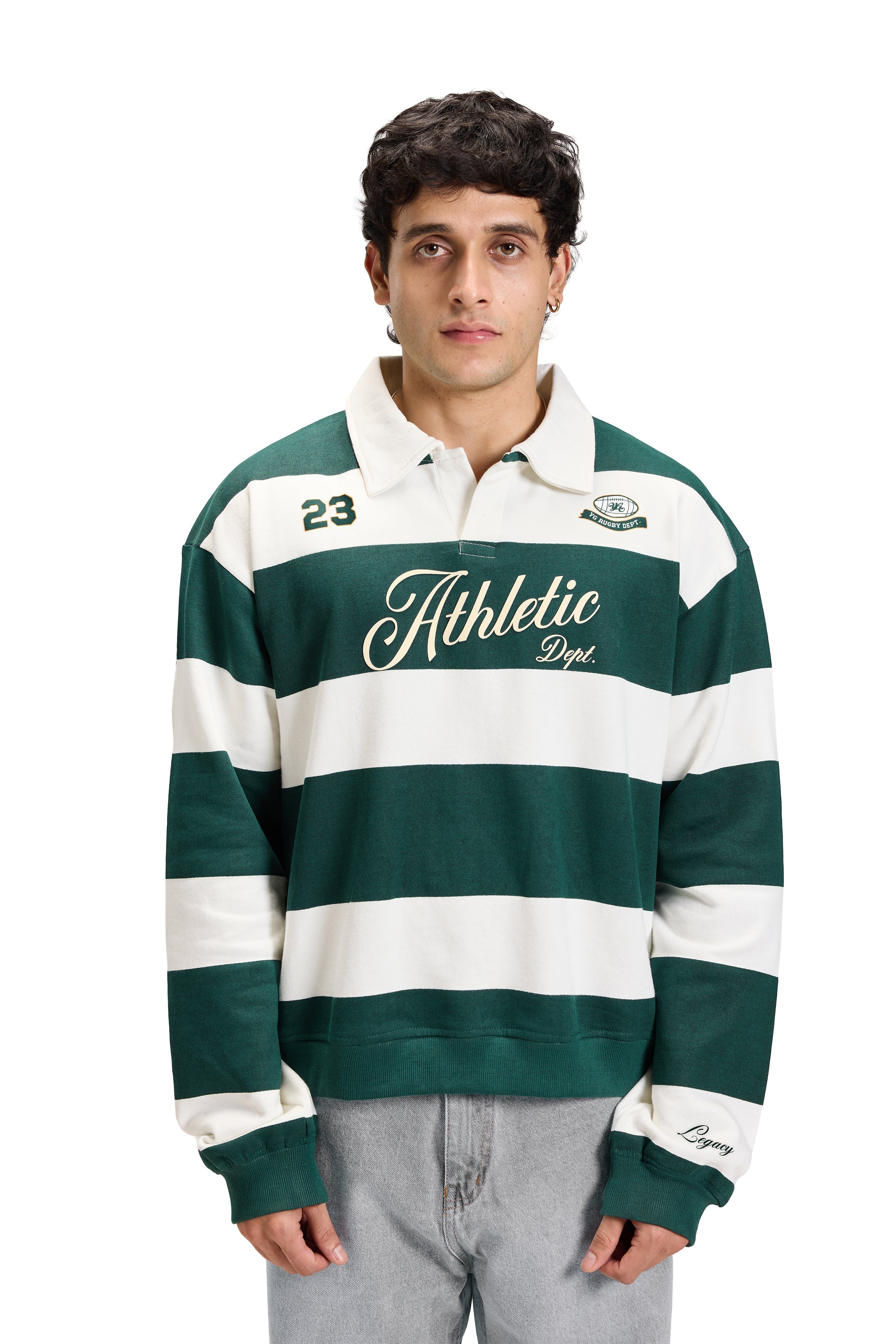 VARSITY STRIPED SWEATSHIRT