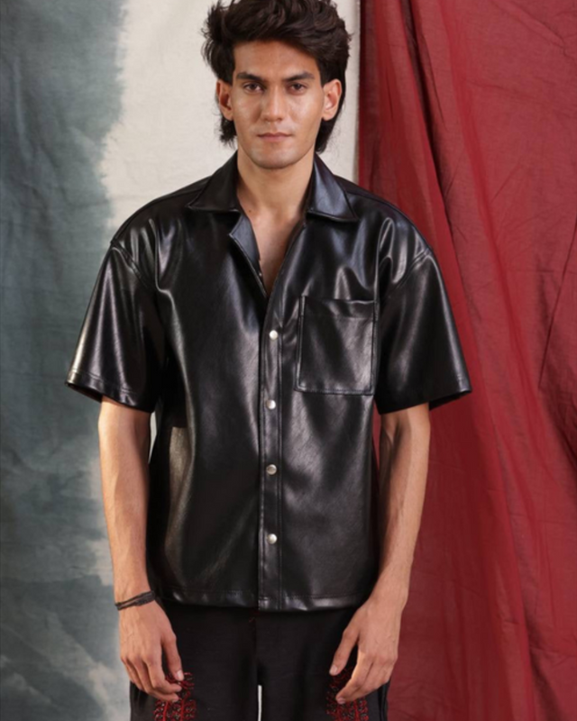 BLACK LEATHER - SHIRT