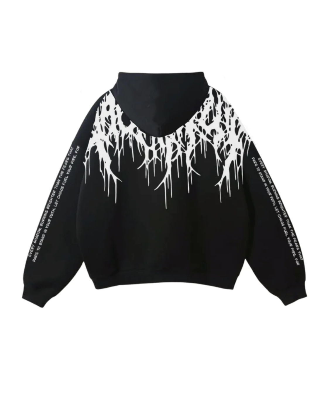 Oversized Grey Flames Hoodie