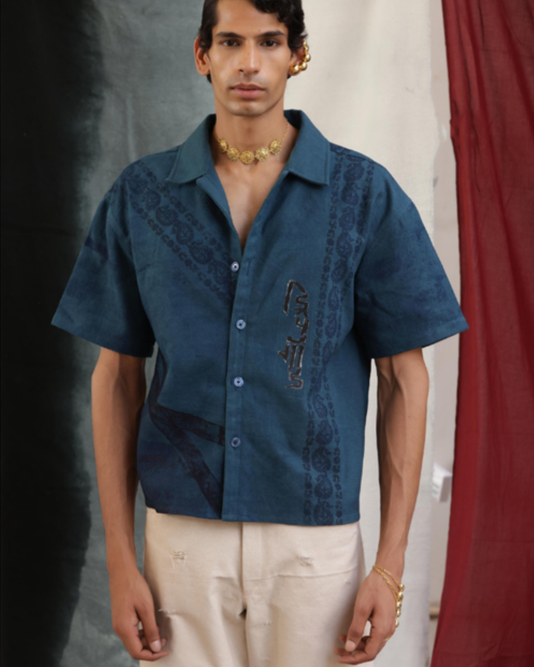 NEEL REKHA BLOCK PRINTED - SHIRT