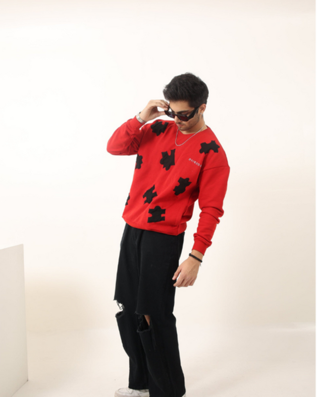 MULTIVERSE PATCHED RED - SWEATSHIRT