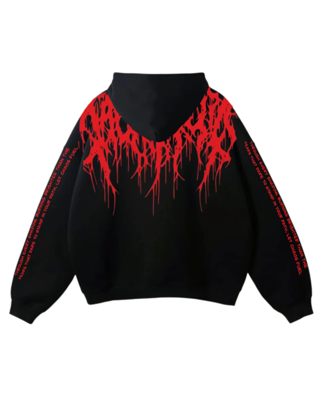 Oversized Red Flame Hoodie