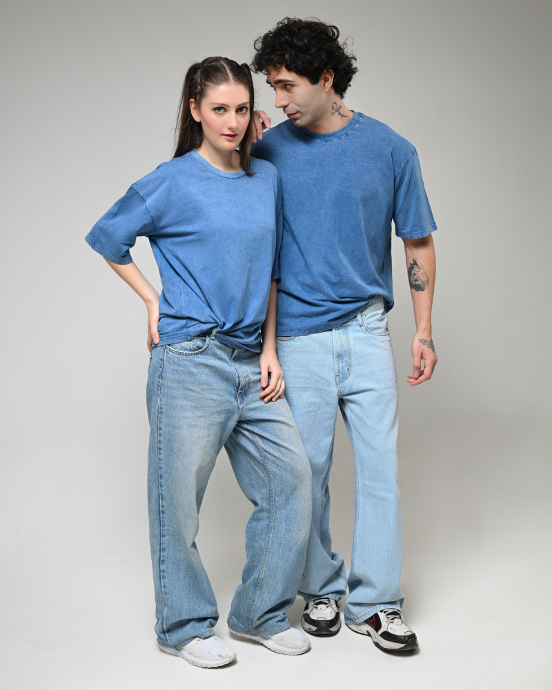 Acid Wash Ocean Blue