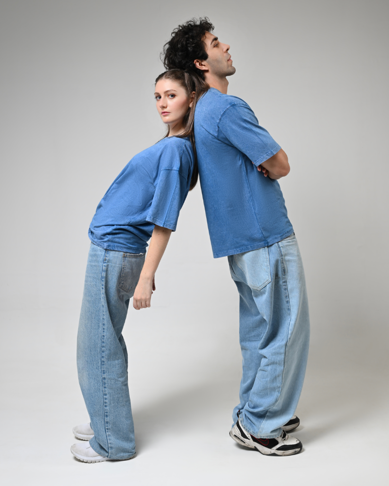 Acid Wash Ocean Blue