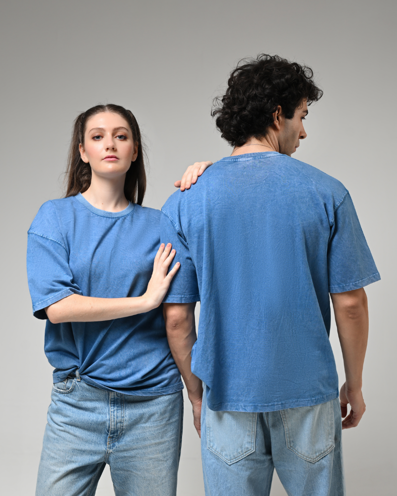 Acid Wash Ocean Blue