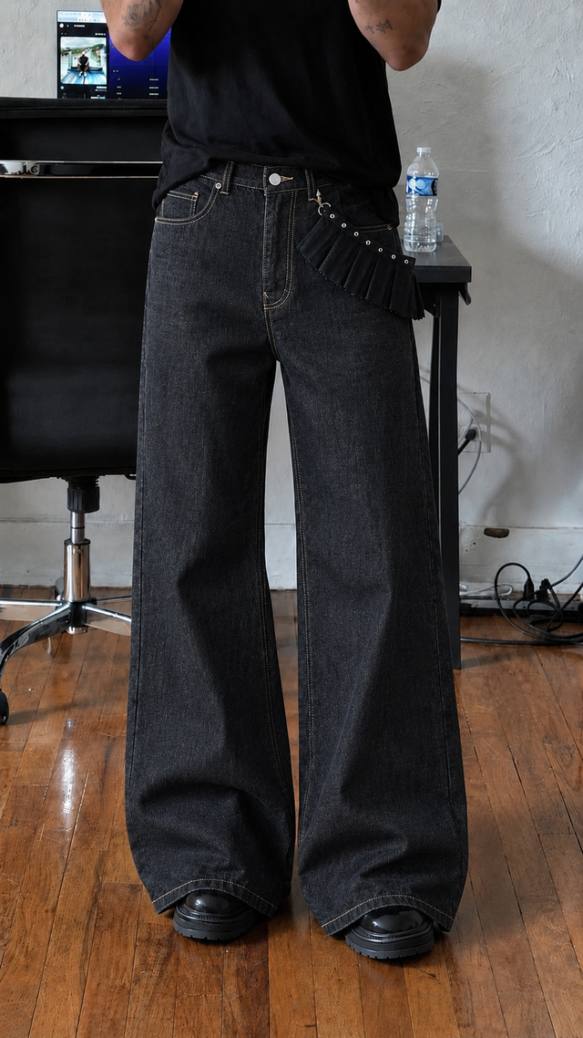 BANDOLIER RAW DENIM ASH GREY