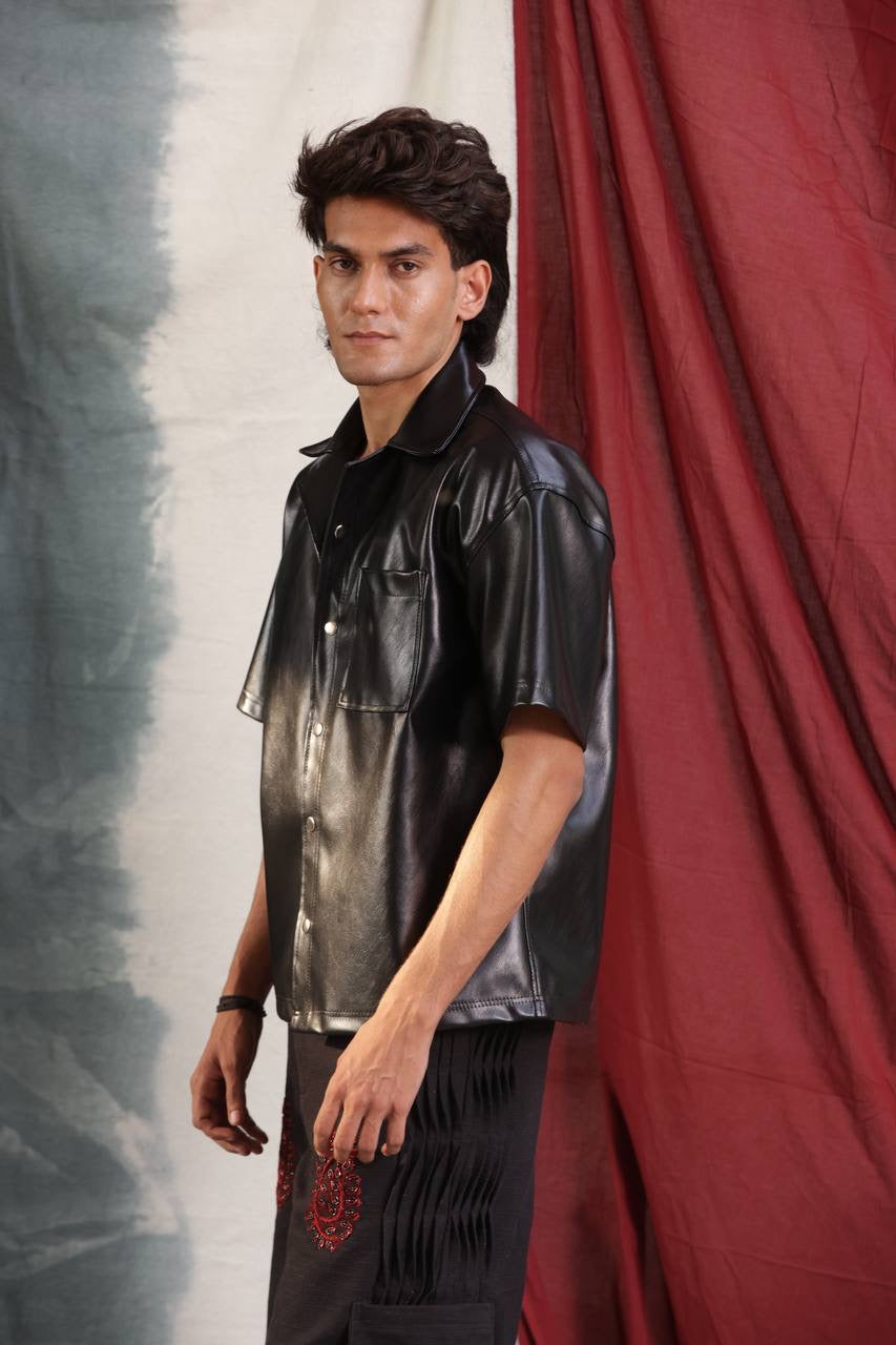 BLACK LEATHER - SHIRT