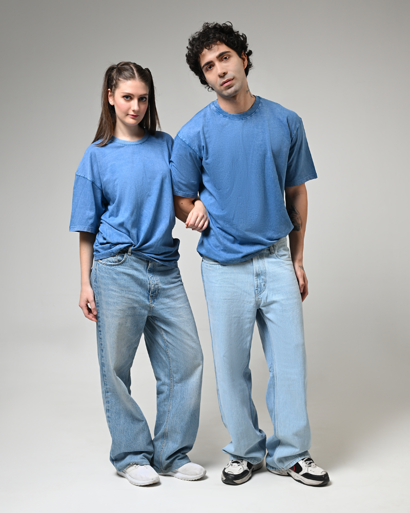 Acid Wash Ocean Blue