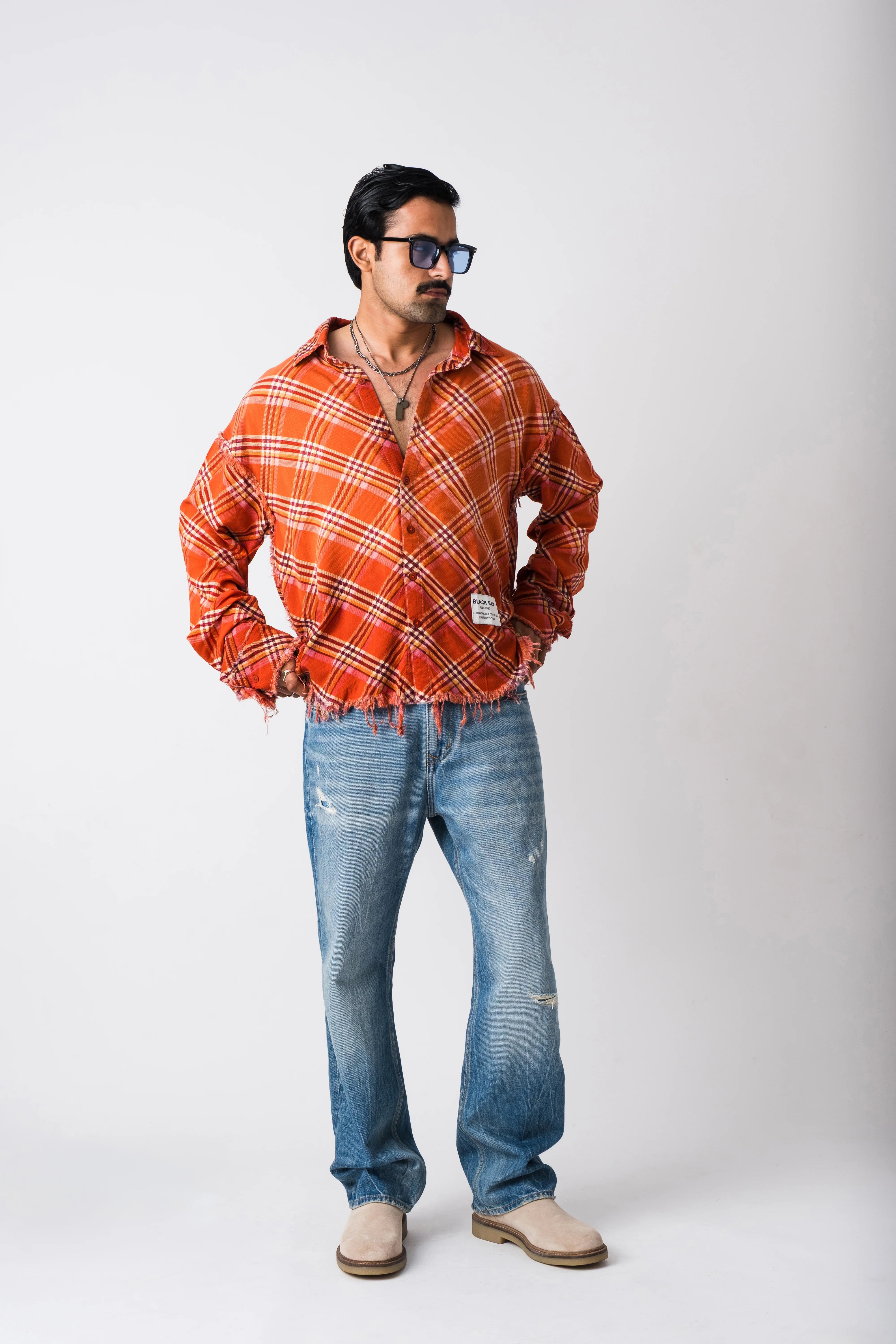 THE RIOT RAW EDGE PLAID SHIRT