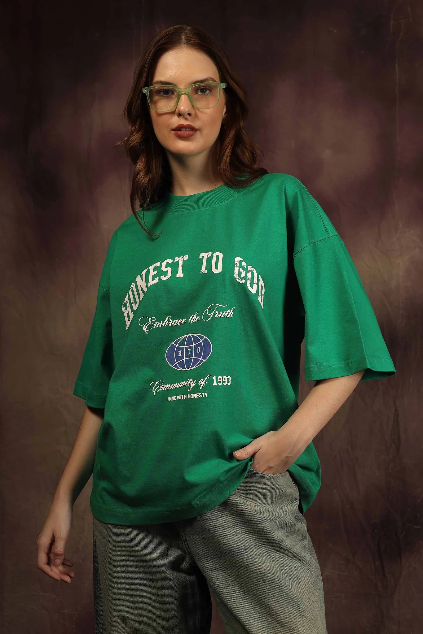 Community Green Box Fit Tee