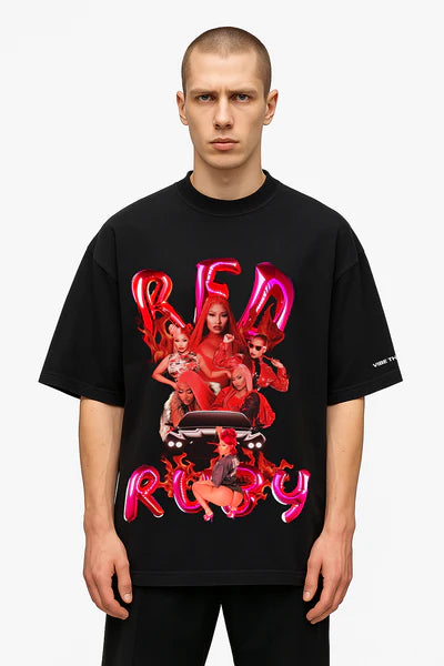 Red Ruby Nicky Oversized T-shirt