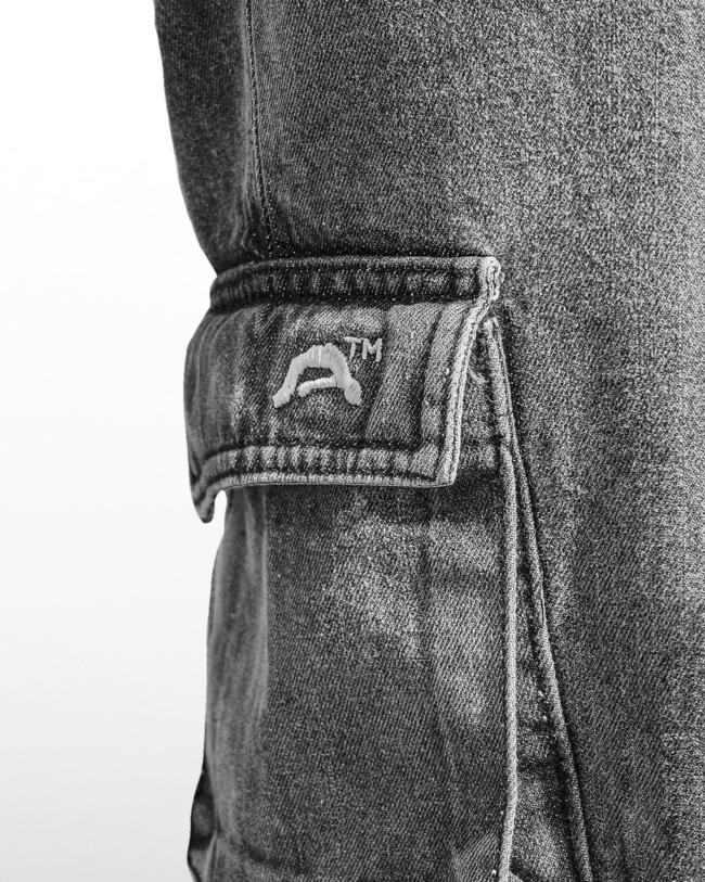 DENIM CARGO - GREY