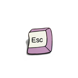 Esc Button - Brooch Enamel Pin