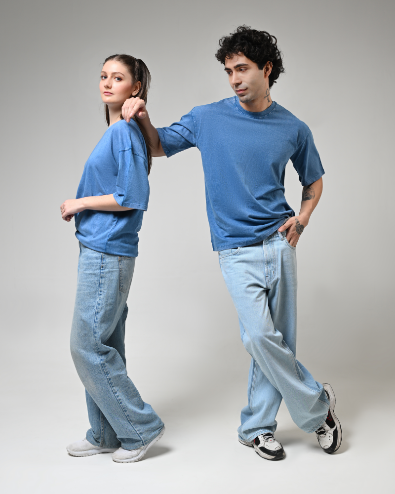 Acid Wash Ocean Blue