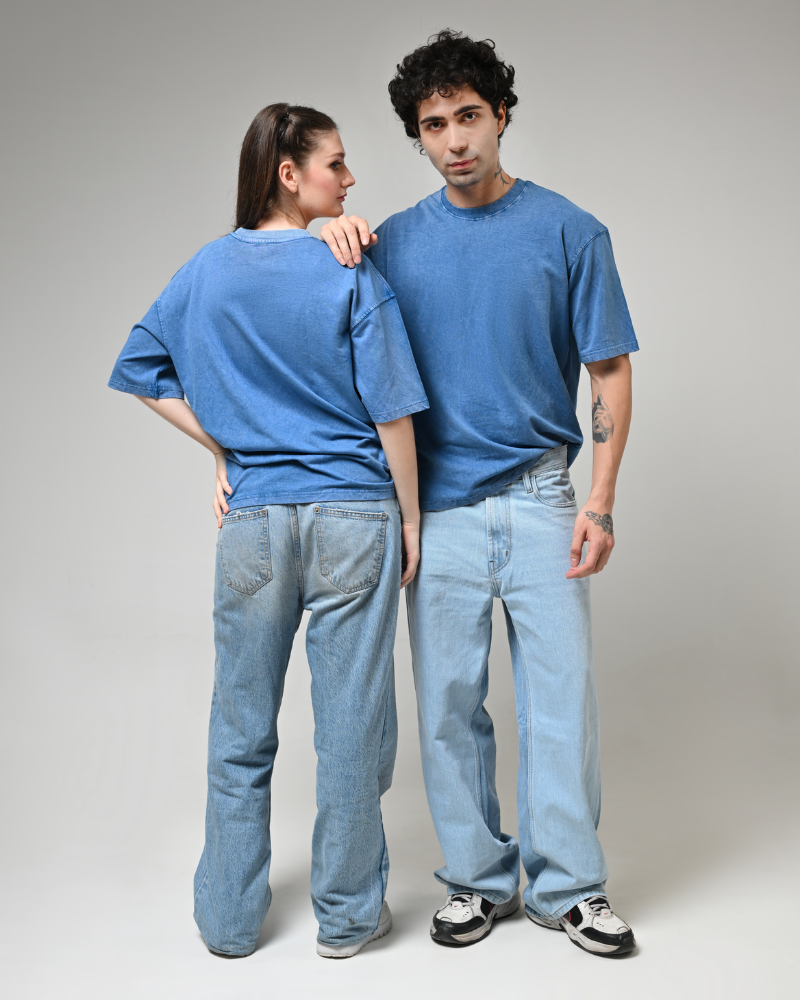 Acid Wash Ocean Blue
