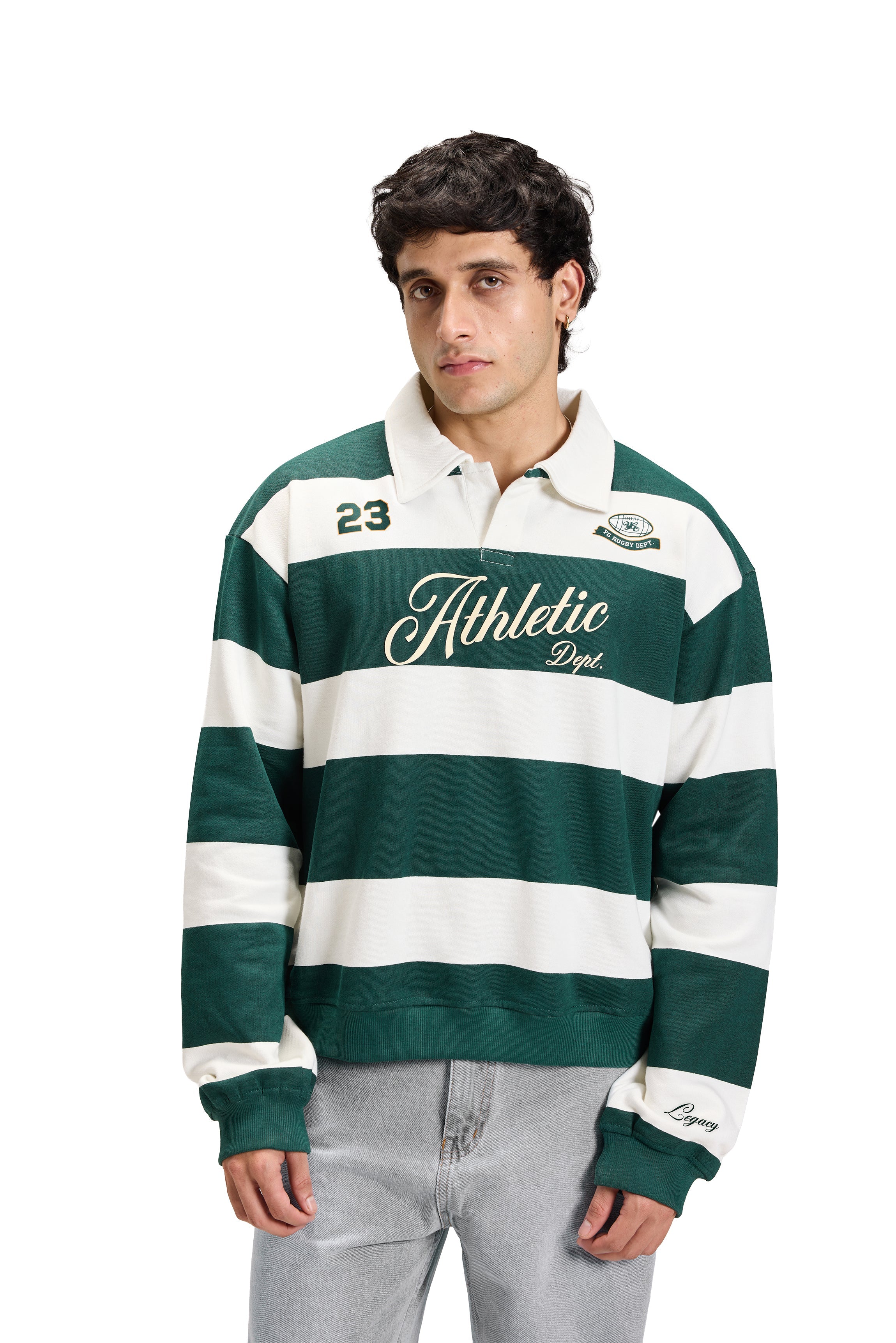 VARSITY STRIPED SWEATSHIRT