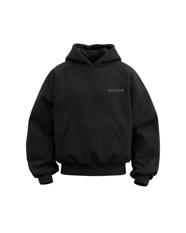BLACK 360 GSM HOODIE - COLD 001