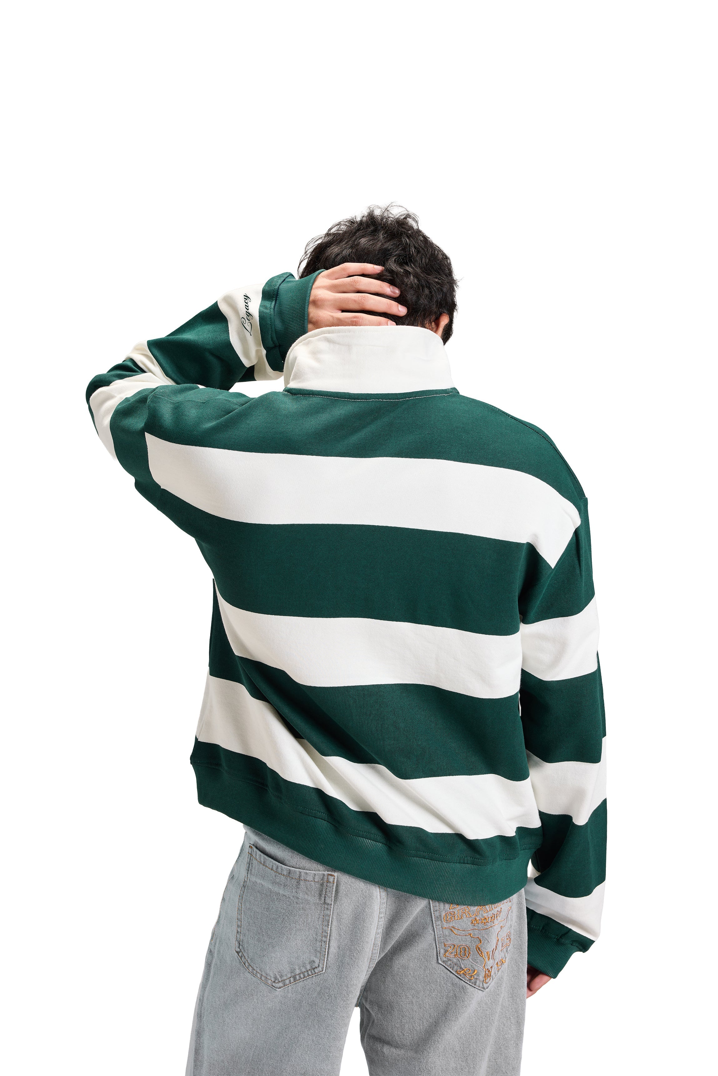 VARSITY STRIPED SWEATSHIRT