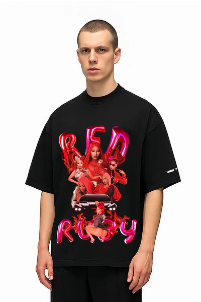 Red Ruby Nicky Oversized T-shirt